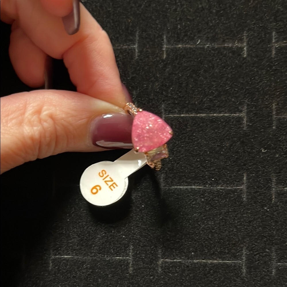BP Pink Ice Crystal Ring - Size 6 - Picture 4 of 6